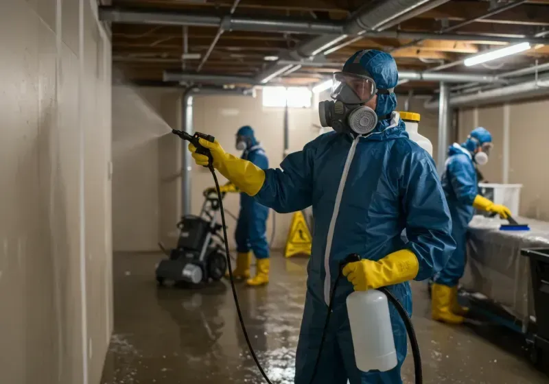 Basement Sanitization and Antimicrobial Treatment process in Sullivan County, TN