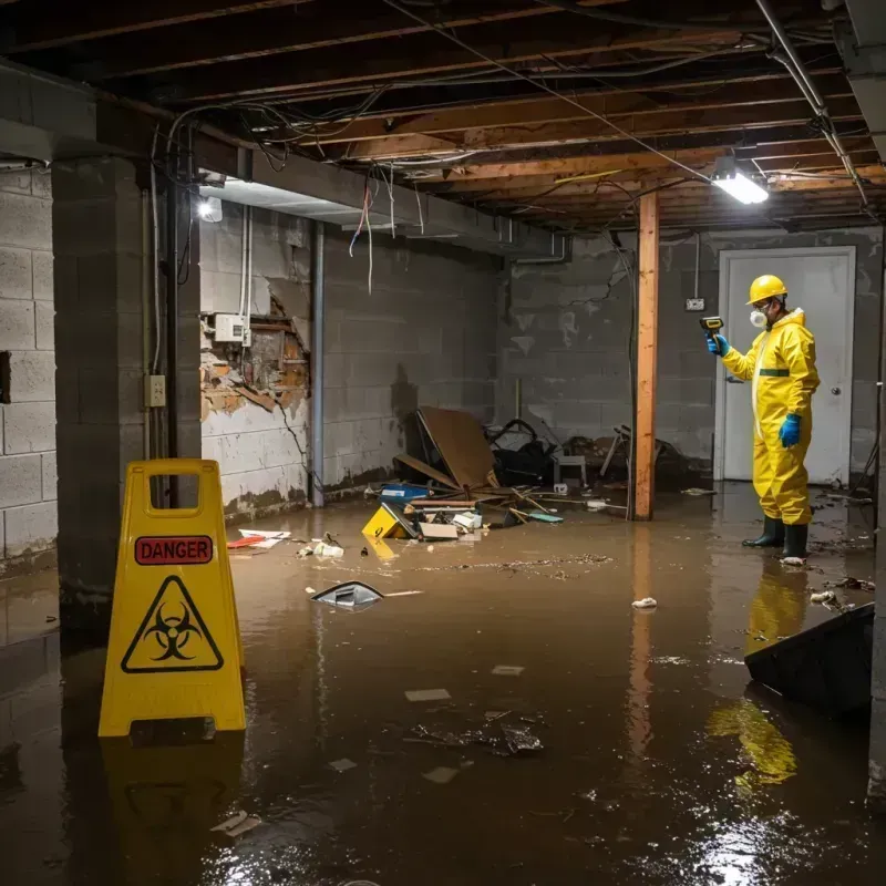 Flooded Basement Electrical Hazard in Sullivan County, TN Property